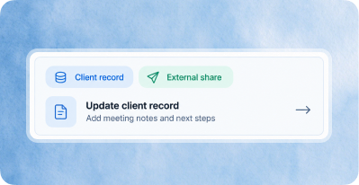 An agent proposes updating a client record.